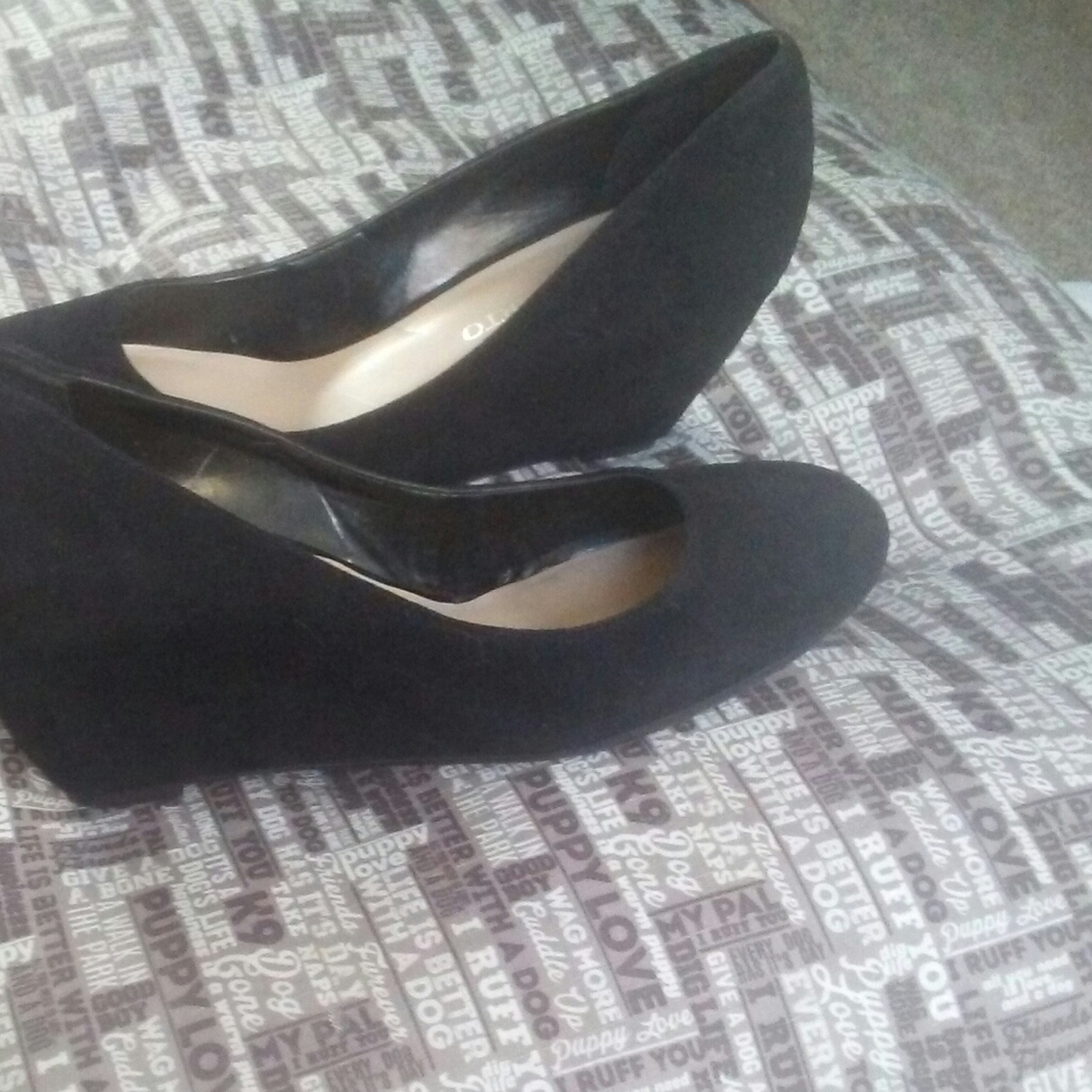 Black Suede Platforms